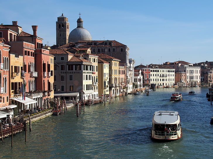 venice, canale grande, boot, waterway, city, water, venezia