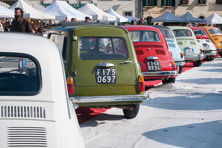 Fiat, 500, vintage, Barberino, bil, Classic, jord køretøj