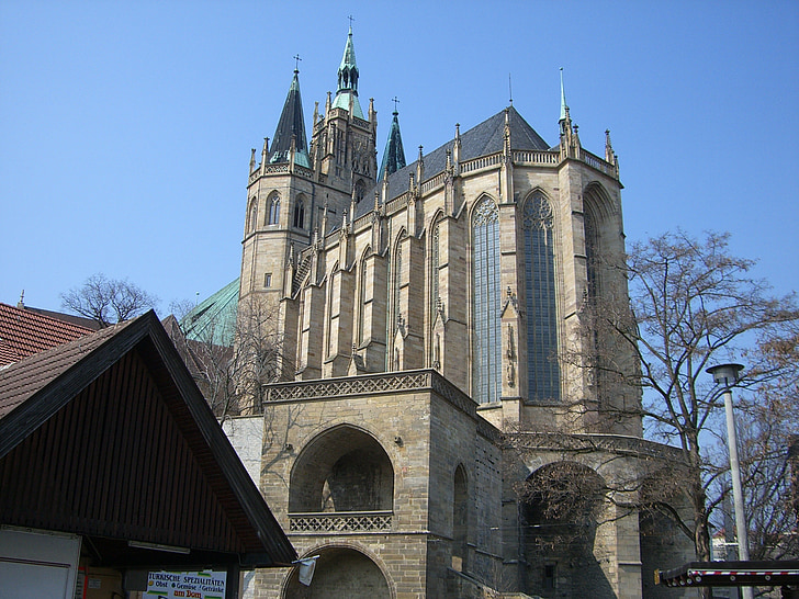 Erfurt, Dom, Gereja, agama, arsitektur, Eropa, tempat terkenal