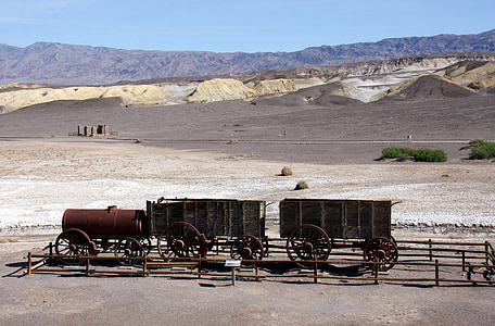Death valley, min, vognen, nasjonalpark, landskapet, naturskjønne, natur