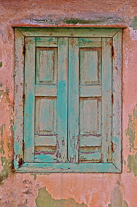 samos, greece, old window, nostalgia, shutters, wood, holiday