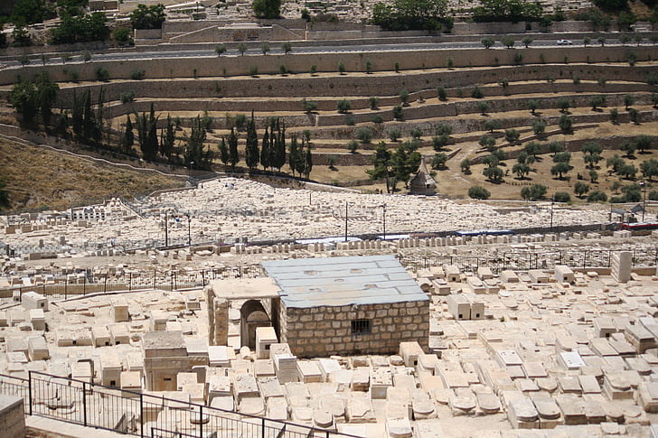 Jerusalem, Oljeberget, heliga, arkeologi, arkitektur, gammal ruin, historia