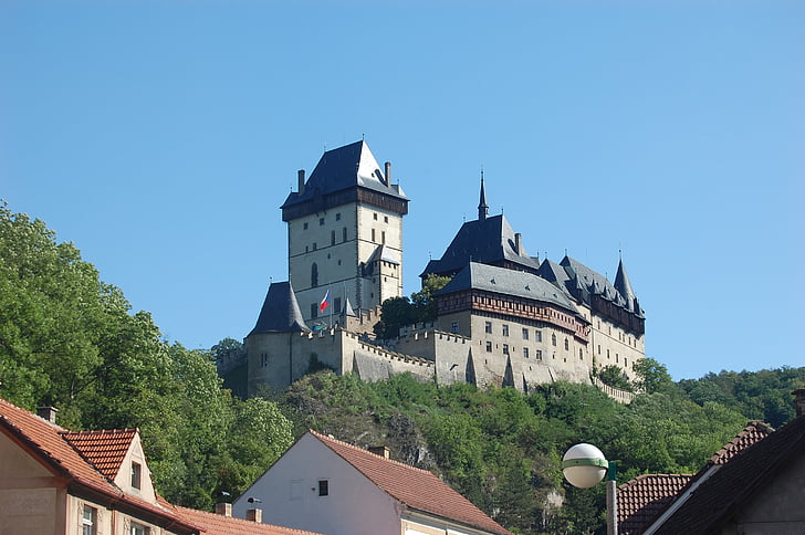 castle, monument, the czech republic, czech republic, hill, the palace, building