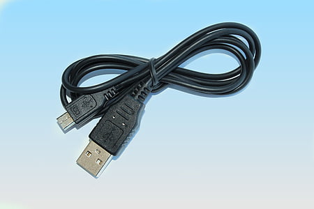 kabel, USB, gjeldende, datamaskinen, dataoverføring, tilbehør, datakabelen