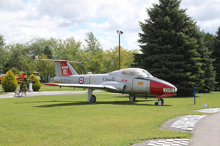CFB trenton, airpark de memorial del RCAF, ct114 tutor, aeroplano del amaestrador