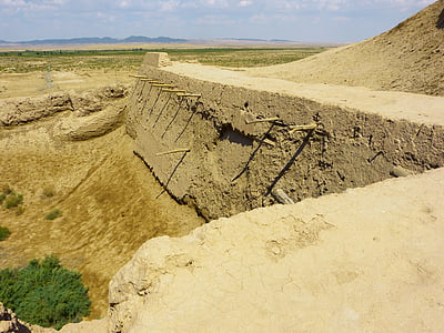 Kjell-Åke kala, fästning, gamla, öken, Bukhara, Uzbekistan