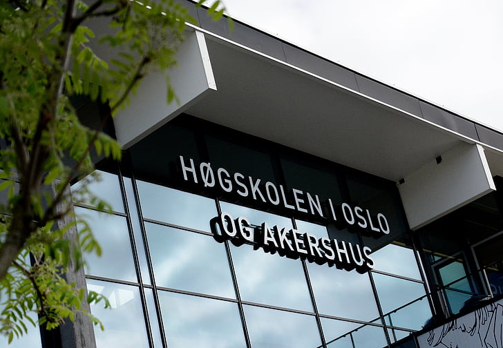 Norvēģija, hioa, pārdomas, pagrabā, Oslo un Akerhusas universitātes koledžas lietišķo zinātņu