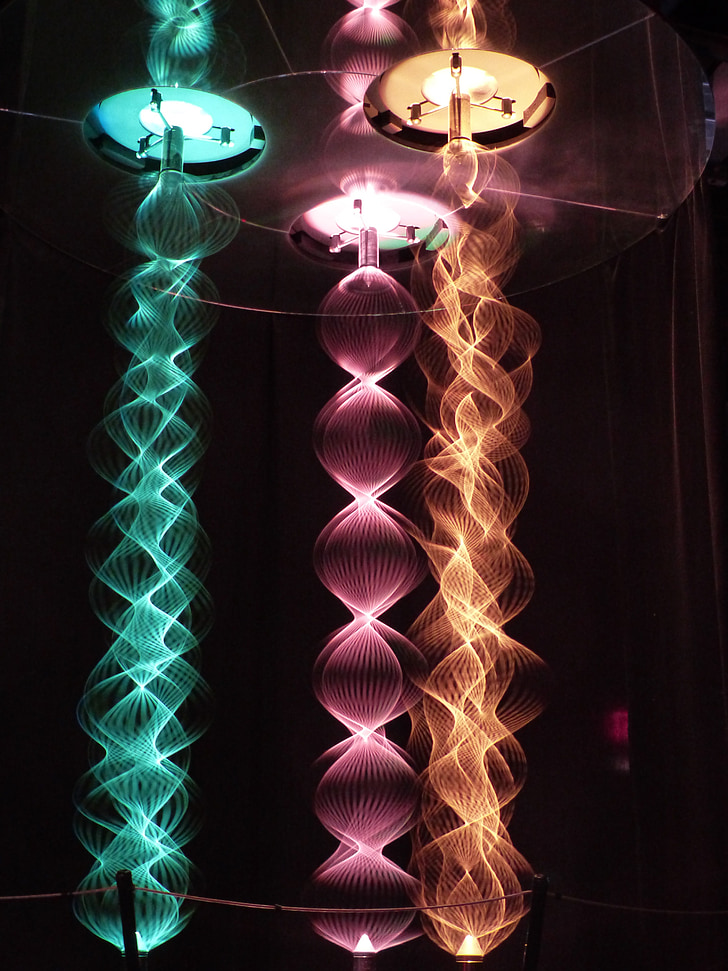 lichtspiel, òptica, pilars de llum, llum, física, experimentar, colors