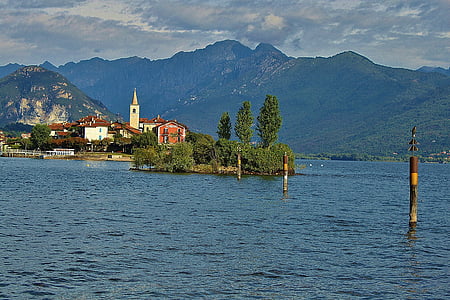 lake maggiore, landscape, island