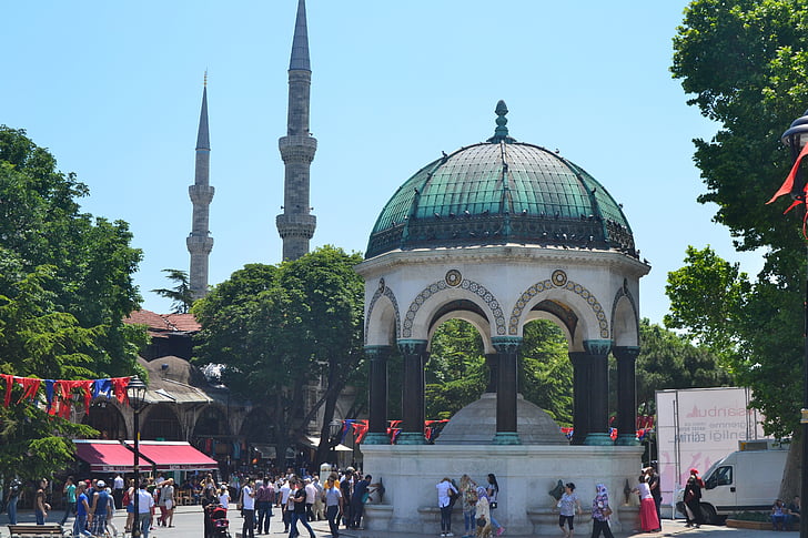 Cami, helligdom, Tryk på, moske, Istanbul, Tyrkiet - Mellemøsten, islam