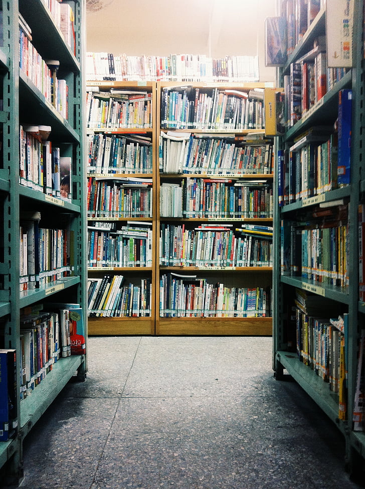 knygų krūva, knygų spinta, knygos, knygų lentynos, knygynas, švietimo, žinių