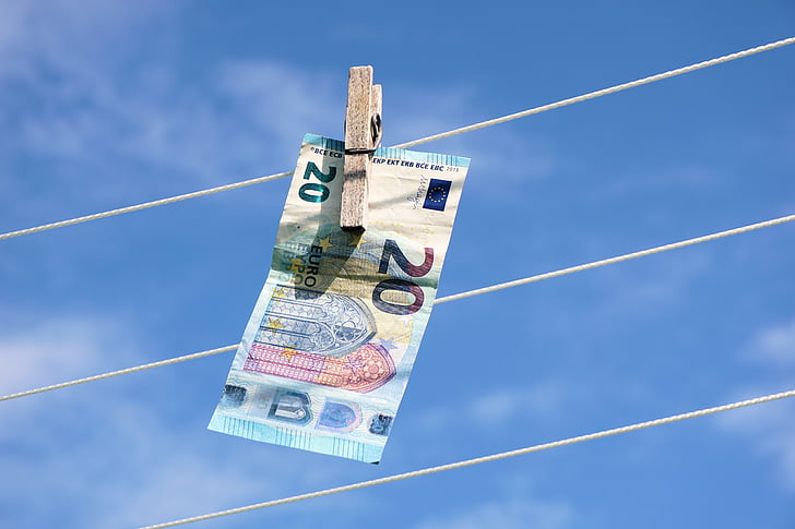 euro, kleding lijn, Clothes-peg, clip, geld, Bill, valuta