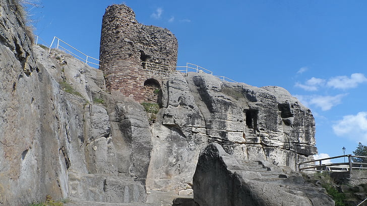 Castelo, caverna, regenstein, Blankenburg no harz, resina, distrito wernigerode