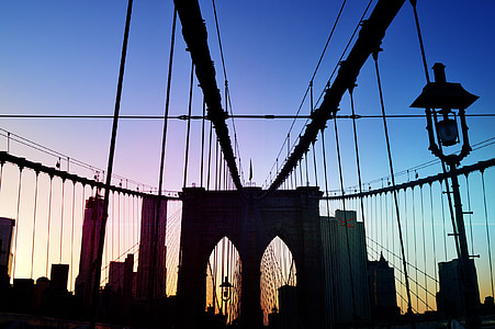 Bridge, Brooklyn, New york, đường chân trời, thuê một chiếc xe hơi