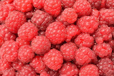 raspberries, close, background, fruit, red, sweet, delicious