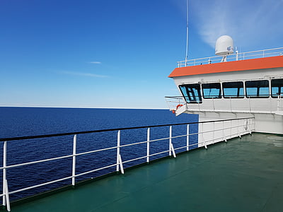 Voyage, fraktfartyg, Ship bridge, på sjön, frachtschiff, Östersjön, transport