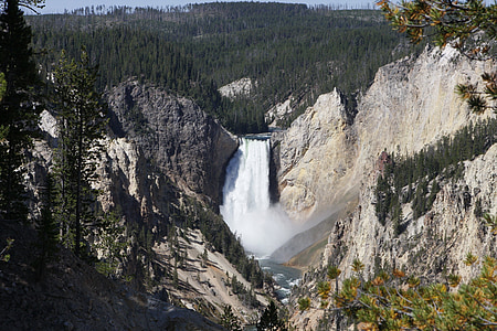 kunstneren punkt, Yellowstone, fossefall, landskapet, villmark, natur, naturlig