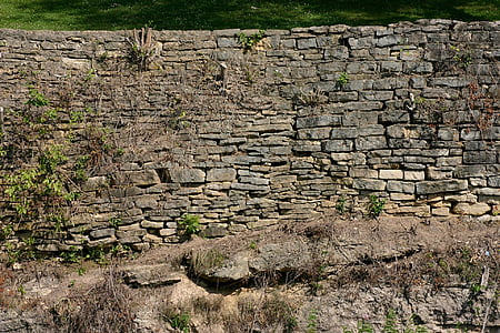 pared, muro de piedra, gris, piedra, áspero, ladrillo, albañilería