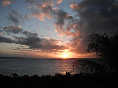 tropical sunset, seaside, cloud