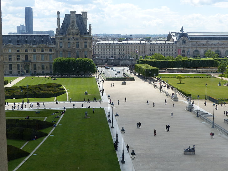 Louvre, Park, Tuin, Parijs