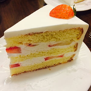 cake, food, something to eat, strawberry cake