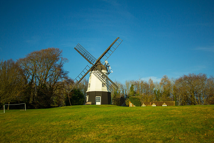 windmill, country, chiltern hills, turville