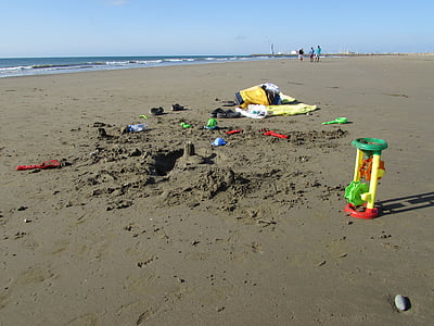 плажни играчки, слънце, океан, ваканция, празник, лято, лопата