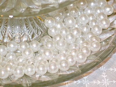 Perline, perle di schiuma, perlmut, dischdeko, Deco, gioielli, decorare