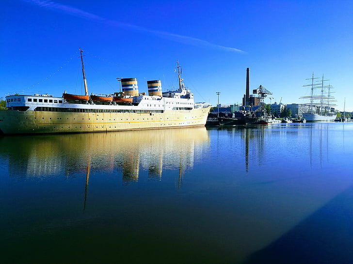 navire, eau, Turku