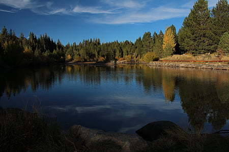 レイク ・ タホ, 池, 湖, カリフォルニア州, 反射, 風景, 荒野