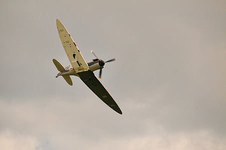 spitfire, Airshow, WW2, cīņa par Lielbritānijas, klasisks cīnītājs, lido, vēsture