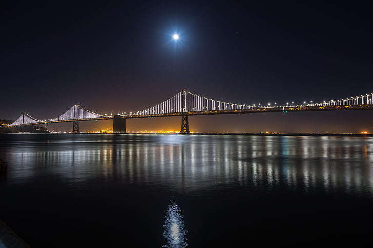 San francisco, Bay bridge, Bay, Most, Kalifornie, Francisco, San