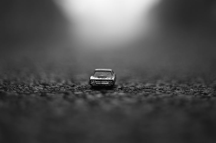 gray, scale, photo, die, cast, car, black and white
