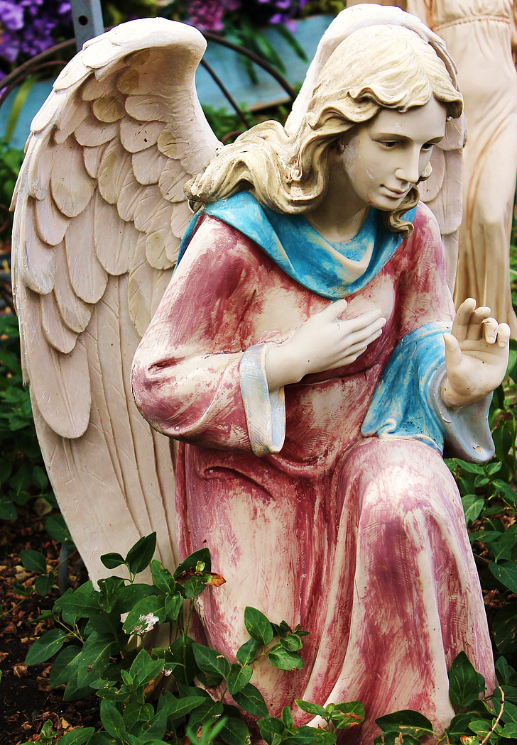 angel, yard art, statue, religion, garden sculpture, spiritual, guardian angel