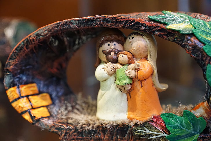 เกิด, คริสมาสต์, รูป, พระเยซู, ครอบครัว, มาเรีย, แม่