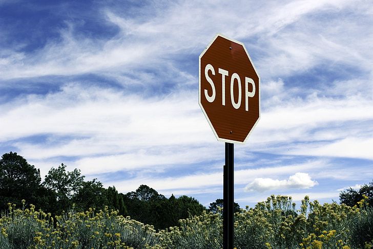 Stopplys, landskapet, USA, veien
