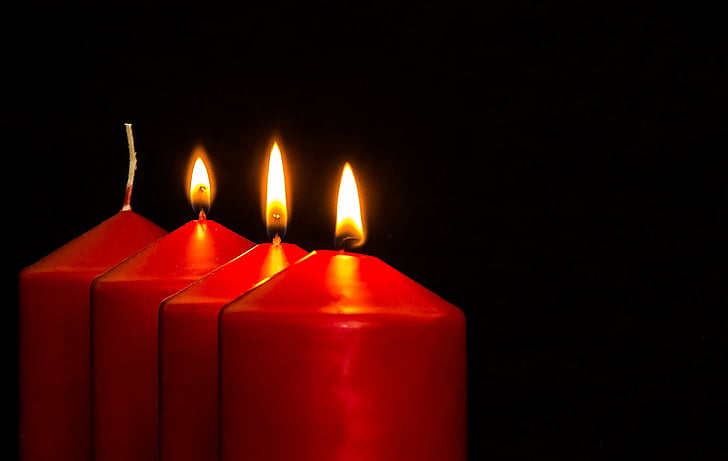 Адвент, 3 появата, Адвент свещи, бижута Коледа, свещи, третата свещ, светлина