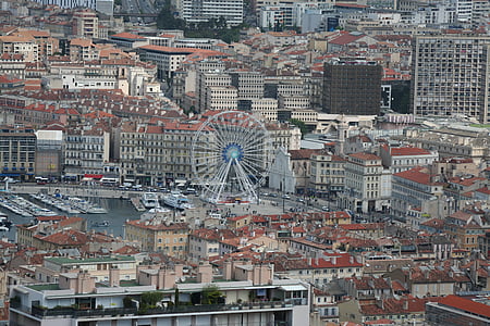 Marseille, maastik, vaateratas