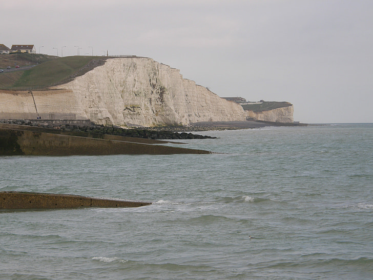Cliff, stranden, Brighton, Storbritannien, landskap, havet, kusten