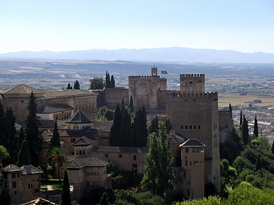 alhambra, spain, andalusia, granada, world heritage, moorish, architecture