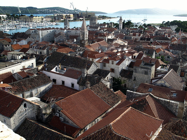 Trogir, Chorvátsko, Adriatic, staré, miesto určenia, veža, Dalmácia