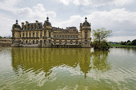 Chateau, Chantilly, Frankrijk, Picardië, Kasteel, Chateau de chantilly