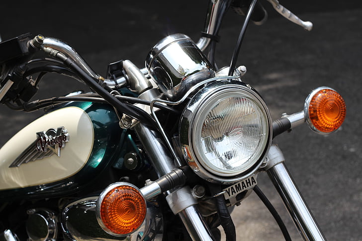 motorcycle, yamaha virago 535, custom, estradeira