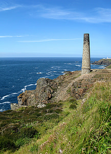 Cornwall, Costa da Cornualha, mina da lata, mina da lata perto de geevor, litoral inglês