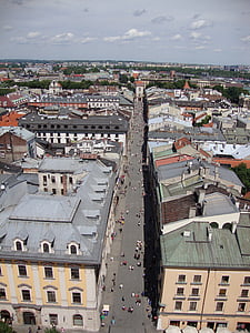 Kraków, Polen, Florian straat, monument, het platform
