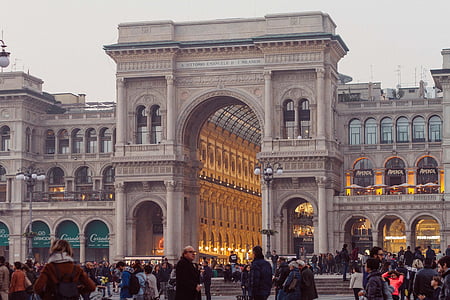 stad, Galleria vittorio emanuele ii, Galerij, historisch gebouw, Italië, boog, reisbestemmingen