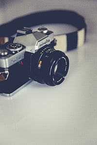 35 毫米, 古董, 黑色, 相机, 经典, 特写, 单反相机