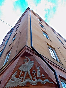 fasáda, struktura, björngårdsgatan, Södermalm, Stockholm, Architektura