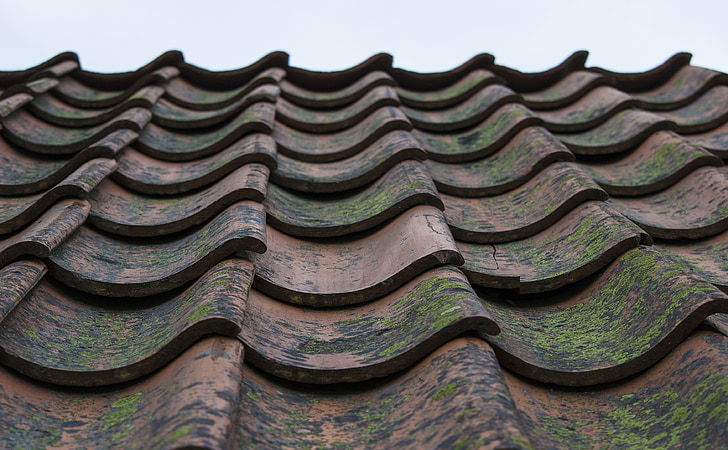 strecha, dlaždice, strešná krytina, jednoduché vyklenuté