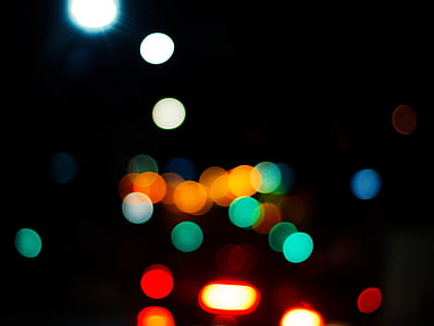 blur, blurry, bokeh, dark, lights